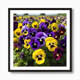 WILD PANSI FLOWERS Art Print