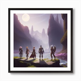 A Grand Fantastical Landscape Art Print