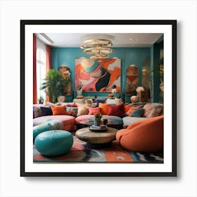 Colorful Living Room 1 Art Print