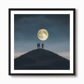 Under Full Moon Hill Art Print