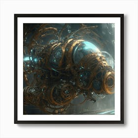 Futuristic Spaceship Art Print