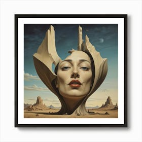 Woman In The Desert 3 Art Print