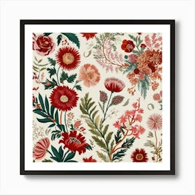 Floral Wallpaper 9 Art Print