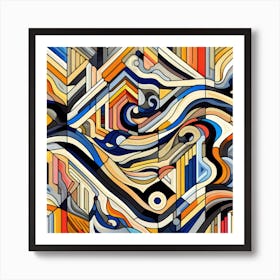 Abstract Visual Connection Art Print