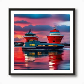 Sunset On The Water 11 Art Print