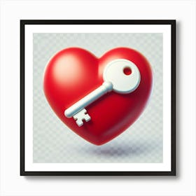 Heart With Key 1 Art Print