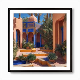 Courtyard In Morocco 1 Art Print