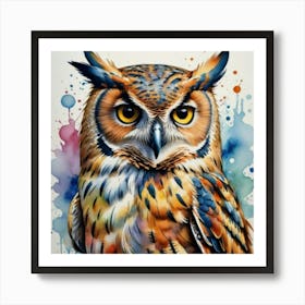 Owl Painting Art Print