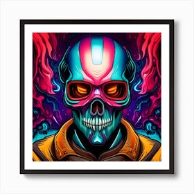 Psychedelic Skull 2 Art Print