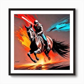 Horse Rider 1 Art Print