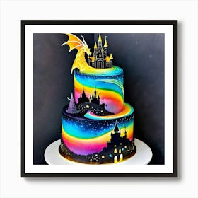 Disney Castle Cake Art Print