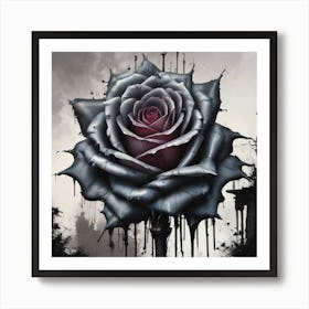 Dripping Rose Art Print