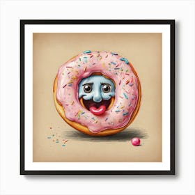 Donut Face 1 Art Print