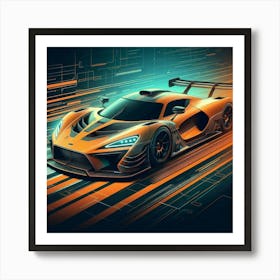 Futuristic Racing Car 27 Art Print