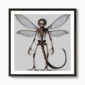 Mosquito Human Skeleton 1 Art Print