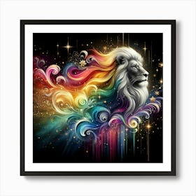 Rainbow Lion 3 Art Print