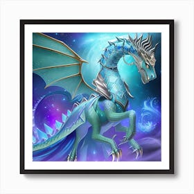 Blue Dragon Art Print