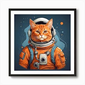 Astronaut Cat 7 Art Print