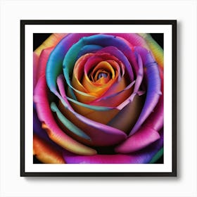 Rainbow Rose 9 Art Print