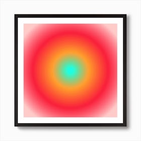 Red, Yellow And Blue Gradient 2 Art Print