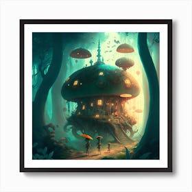 Myeera Retrofuturism Steampunk Forest Woodland Fairies Tiny Peo 28b0fe01 5f16 4520 8076 6589cf49e445 Art Print