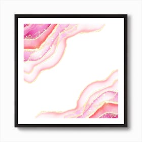 Sparkling Pink Agate Texture 01 Art Print