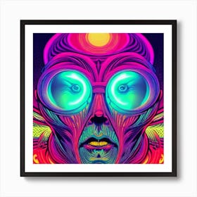 Psychedelic Man 1 Art Print