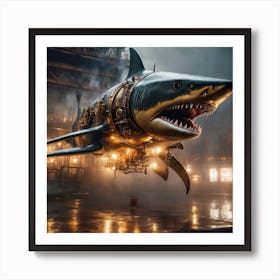 Steampunk Shark 2 Art Print