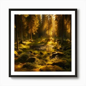 Mossy Forest Art Print