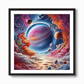 Space Painting Art Print