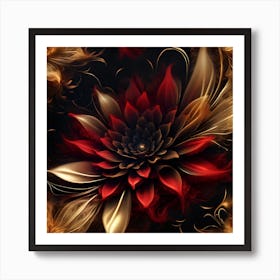 Abstract Flower Art Print