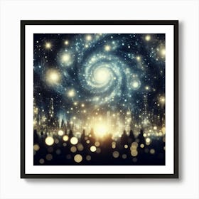 Galaxy And Starry Night Sky Art Print