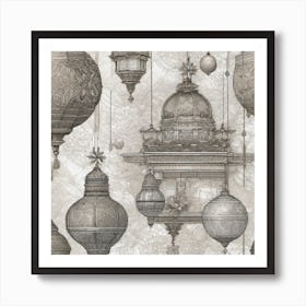 Islamic Lanterns 4 Art Print