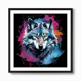 Wolf Painting 17 Art Print