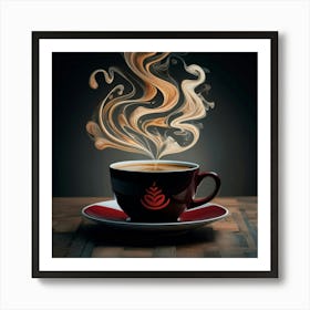 Coffee Cup With Smoke 23 Art Print