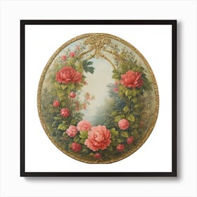 Roses In A Frame Art Print