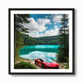 Lake Lamborghini 2 Art Print