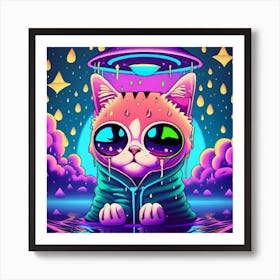Ufo Cat Art Print
