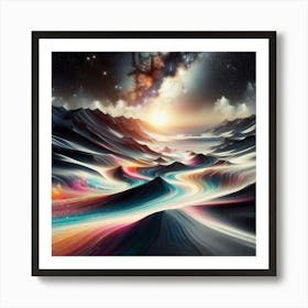 Galaxy Landscape 2 Poster