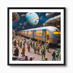 Space Train 1 Art Print
