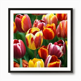 The Stunning Colors And Shapes Of Tulips Art Print