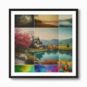 Landscape Set Art Print