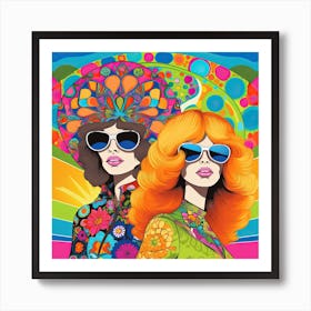 Psychedelic Women Art Print