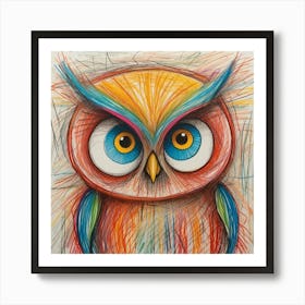 Colorful Owl 7 Art Print