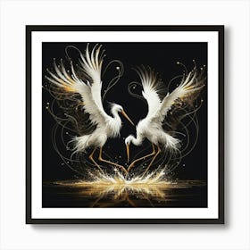 Egrets 6 Art Print