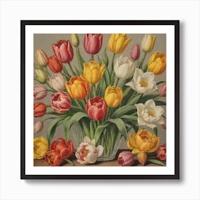 Tulips In A Vase 2 Poster