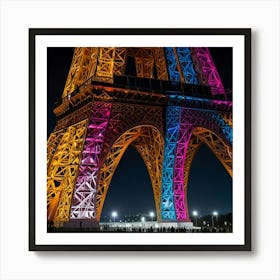 Eiffel Tower At Night 2 Art Print