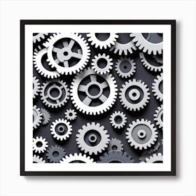 Gears Background 4 Art Print