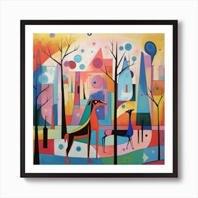 Dog In The City Art Print