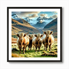 Highland Cows 1 Art Print